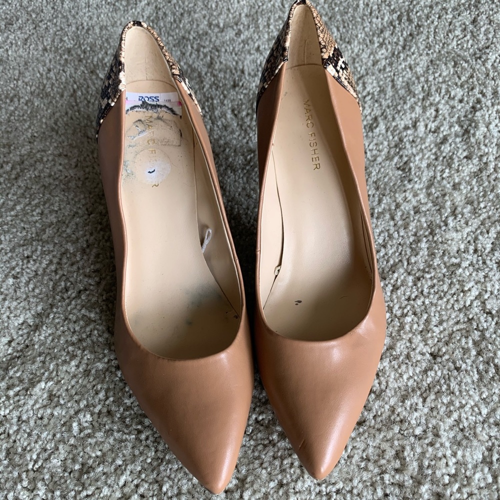 Snack Print Accent Heels